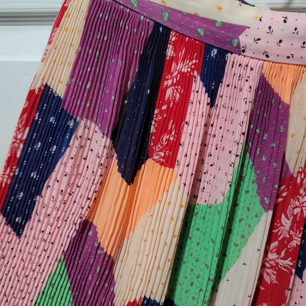 & Other Stories Multicolored Patchwork Midi Skirt - image 2